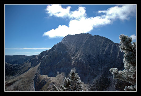 Vue depuis le col de la Camisette