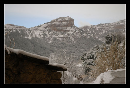 Falaises sous la neige