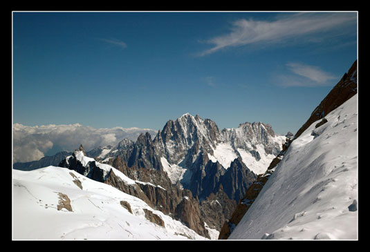 L'Aiguille du Midi et le col du même nom