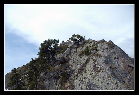 En montant vers le Roc Blanc