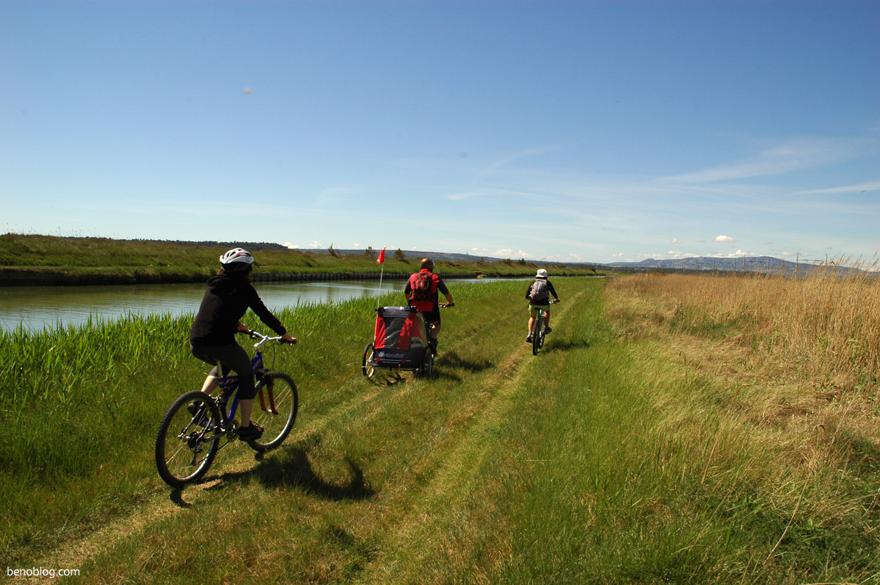 Rando VTT en famille le long du canal de la Robine [vidéo]